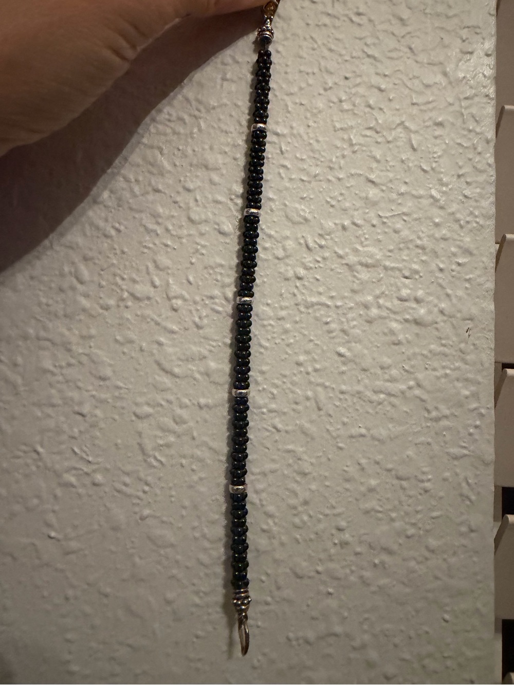 Lagos Black 5 silver station ceramic bracelet